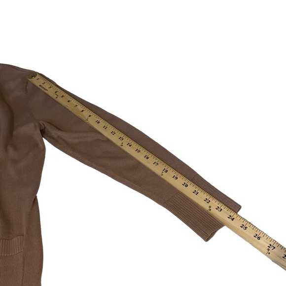 Isaac Mizrahi Brown Open Cardigan Sweater Sleeveless Top - Women’s Small 2PC - Picture 6 of 16